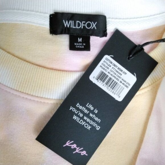 Wildfox Cotton Candy Wash Tie Dye Sweatshirt Small - Picture 5 of 8